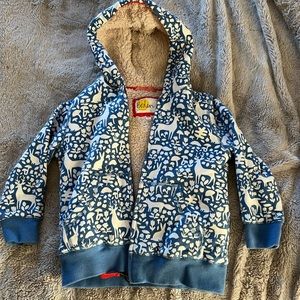 Children’s Boden sweatshirt with Sherpa lining.